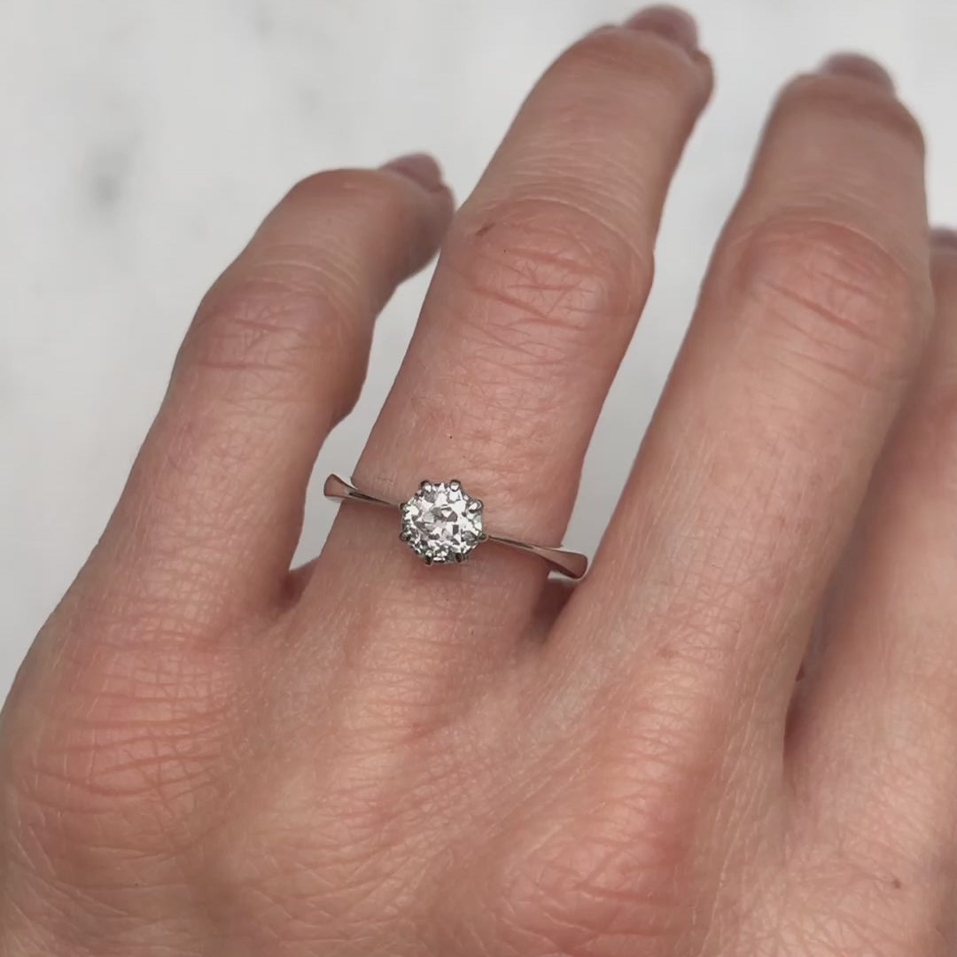 Jemima Antique Diamond Solitaire Ring