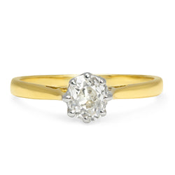 Adrienne old mine cut diamond engagement ring