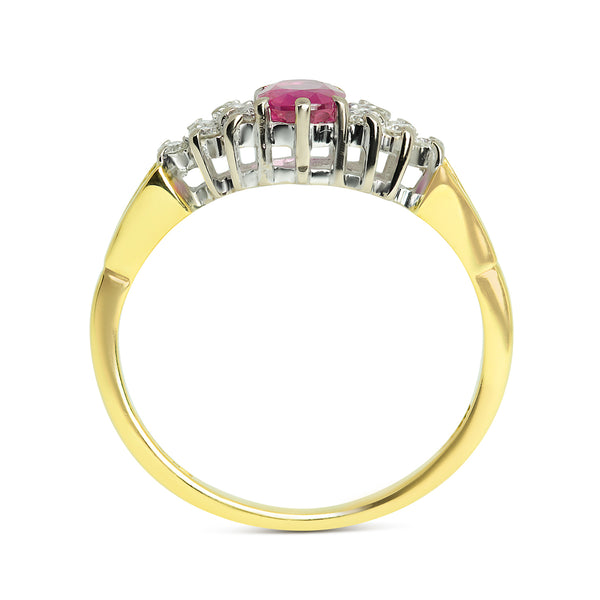 Amy ruby and diamond engagement ring