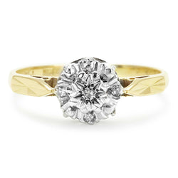 Angela vintage 1970s diamond cluster engagement ring