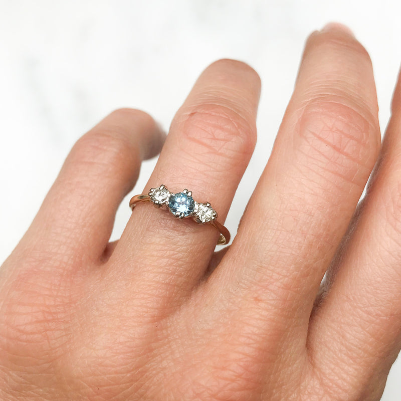 Round Three Stone Engagement Ring | Style 2171