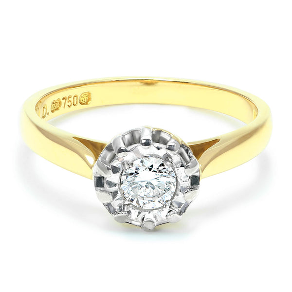 Betty vintage style diamond engagement ring