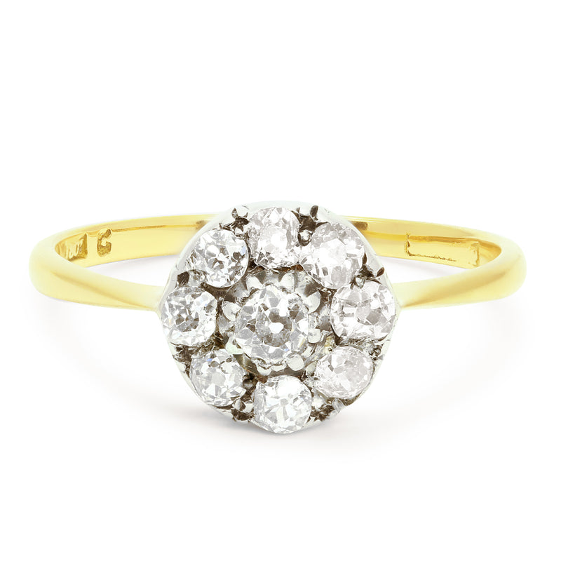 Eliza diamond cluster Victorian engagement ring