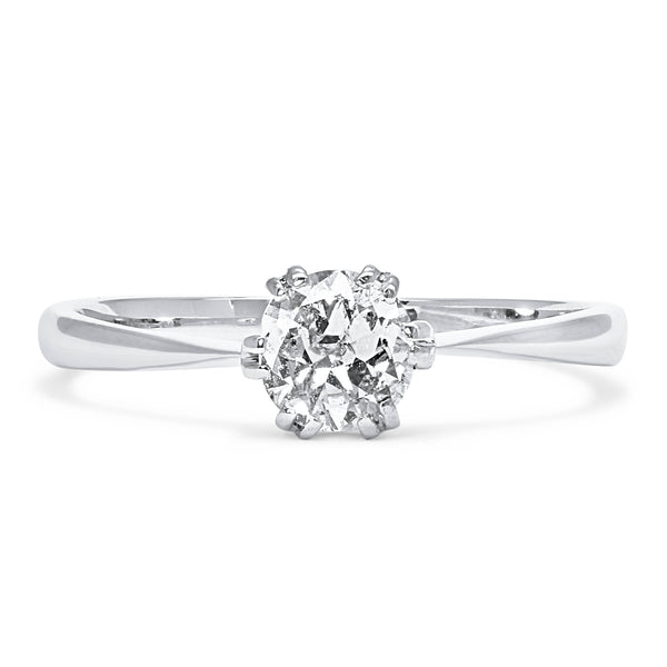 Elizabeth 0.52 carat old cut diamond vintage engagement ring