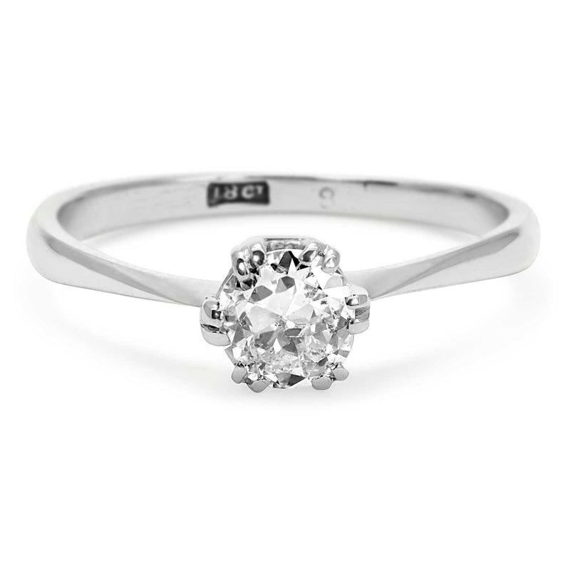Elizabeth vintage solitaire diamond engagement ring