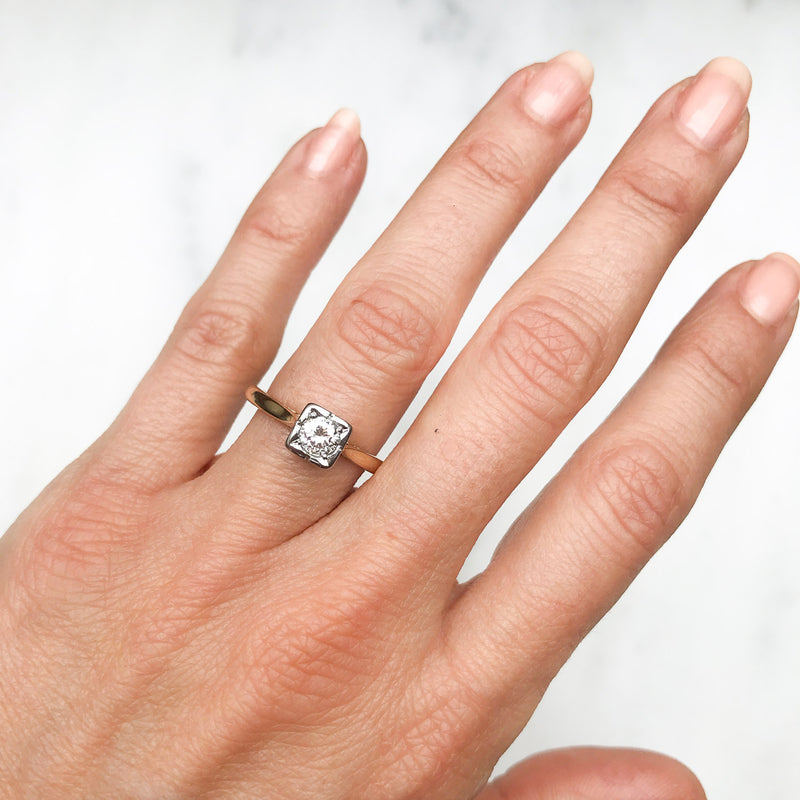 Ellen Vintage Mid Century Diamond Engagement Ring
