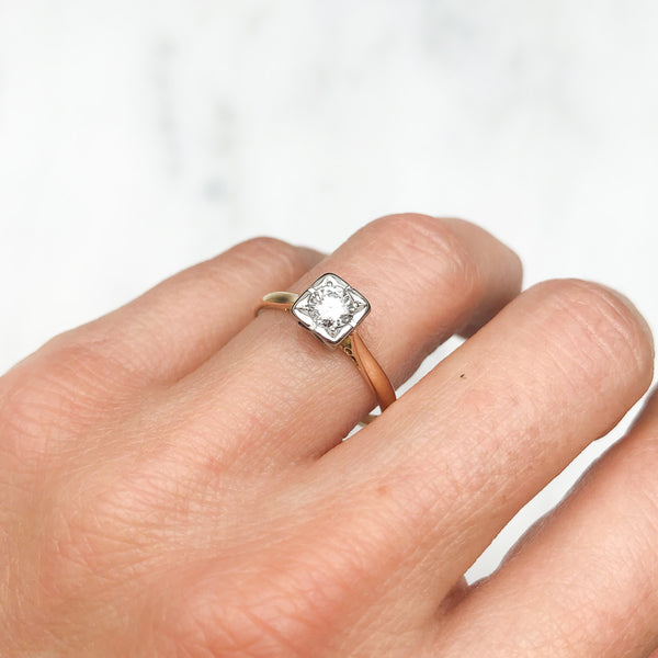 Ellen Vintage Mid Century Diamond Engagement Ring