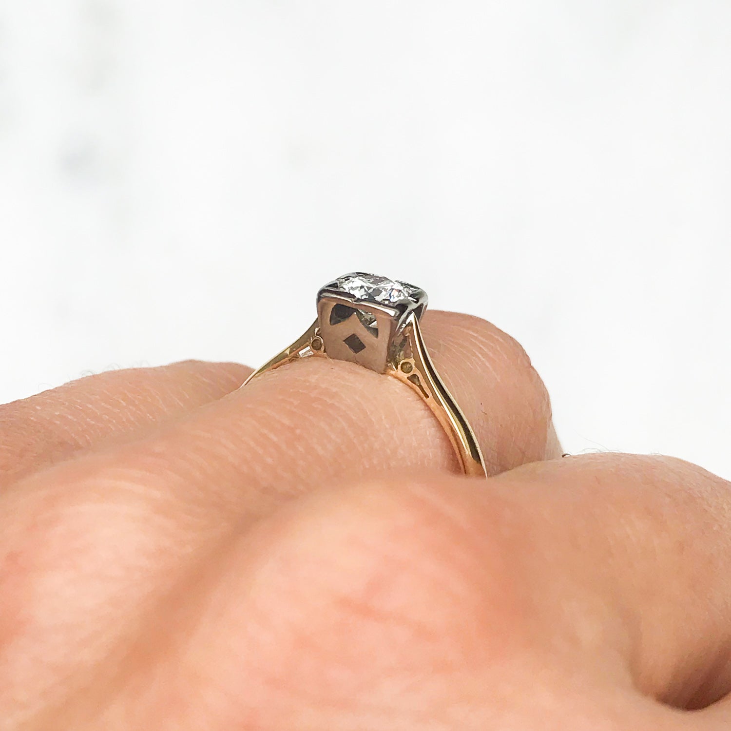 Ellen Vintage Mid Century Diamond Engagement Ring