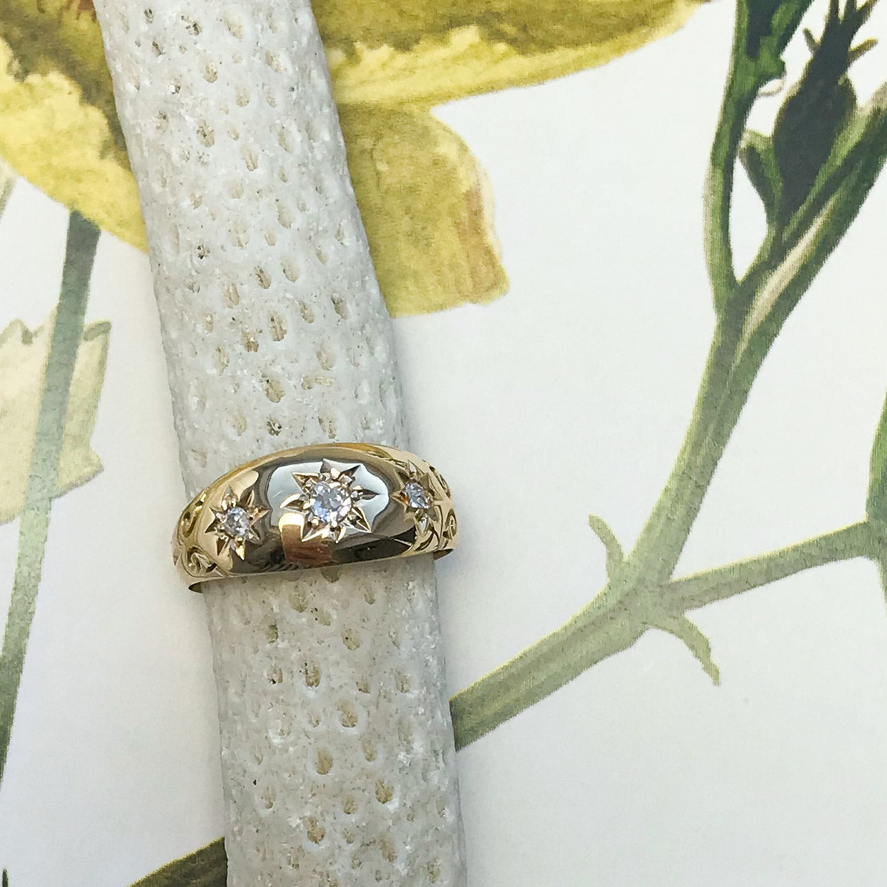 Minnie Edwardian diamond gypsy ring