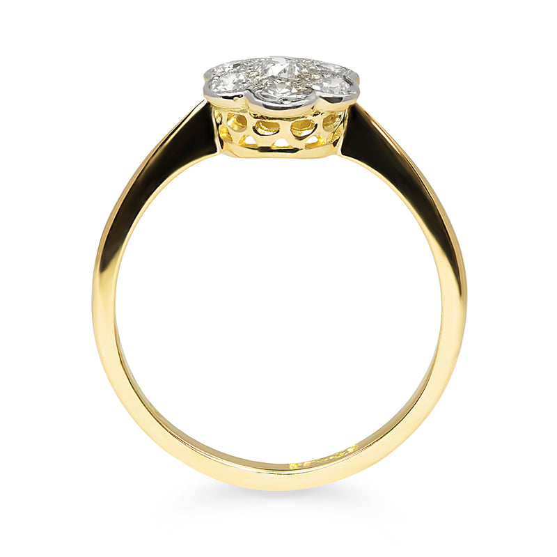 Luella Edwardian diamond daisy engagement ring