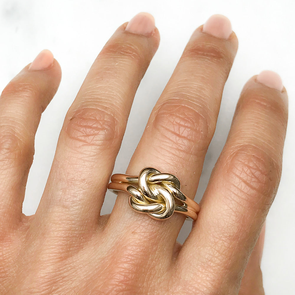 Love knot ring gold on sale