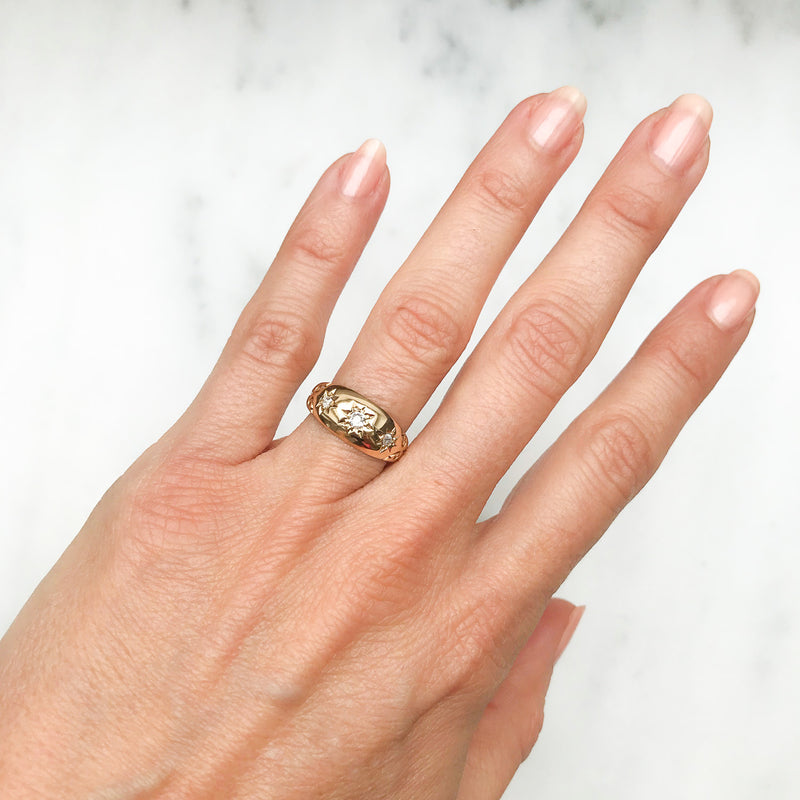 Minnie Edwardian diamond gypsy ring