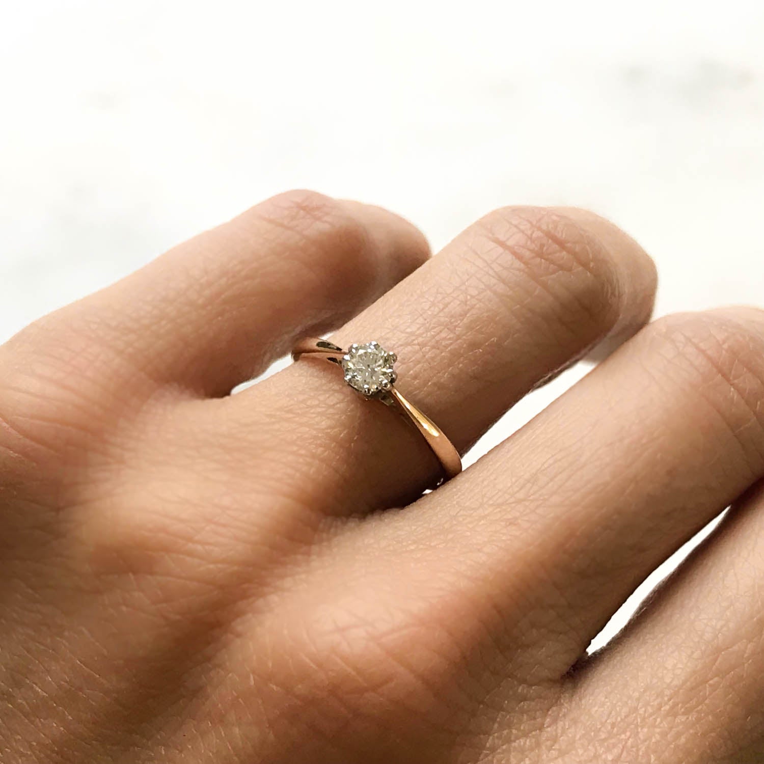 Alexandra vintage style diamond engagement ring