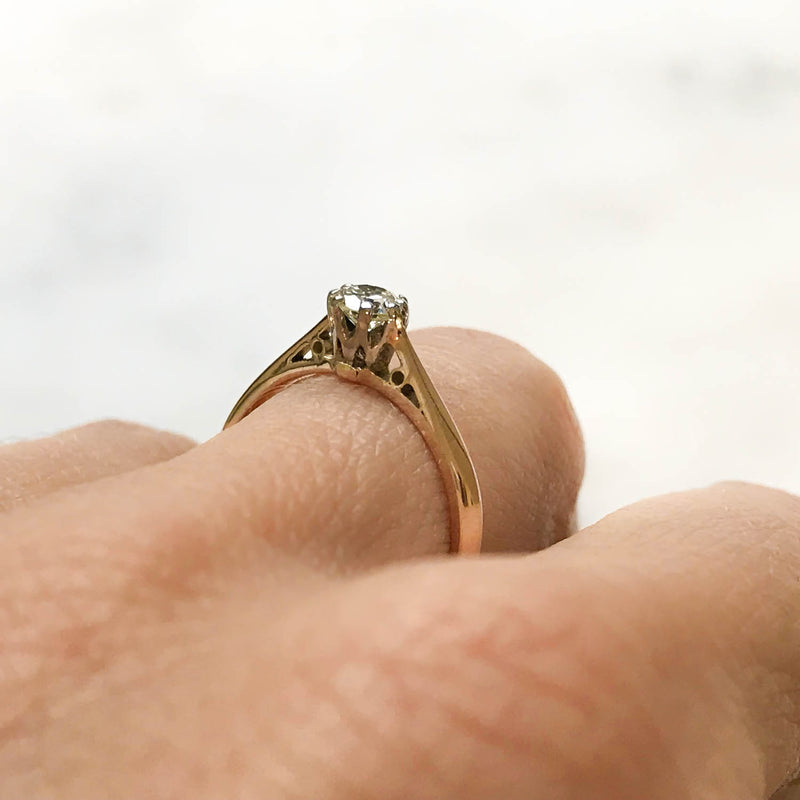 Alexandra vintage style diamond engagement ring Vintage Ring Co