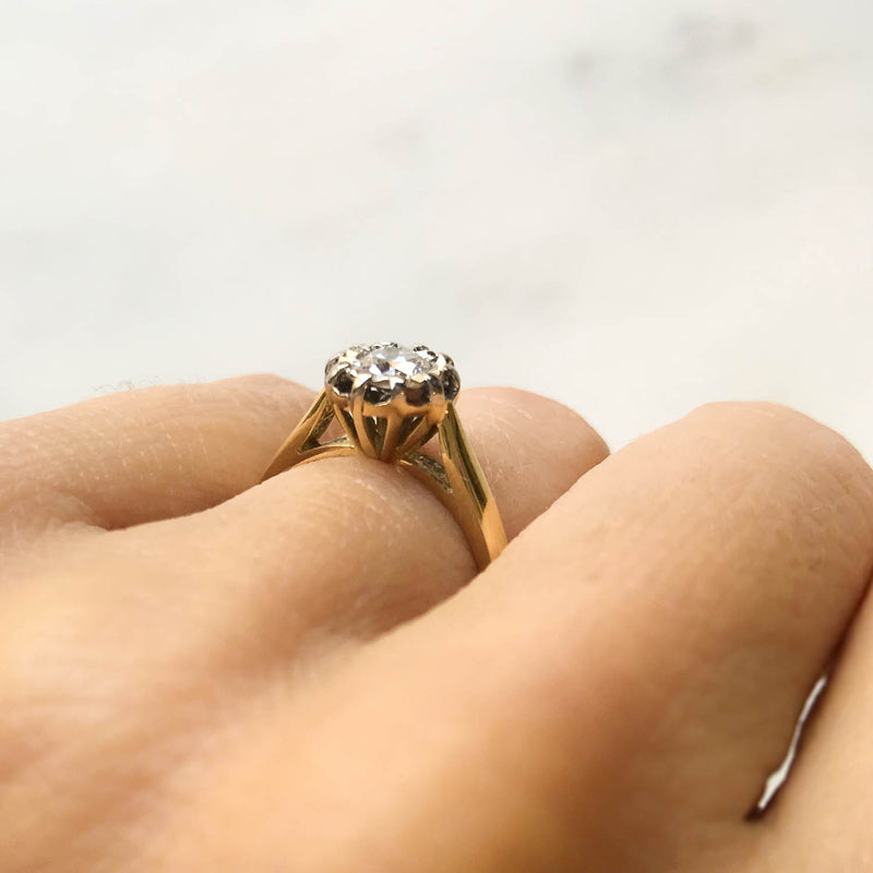 Betty vintage style diamond engagement ring