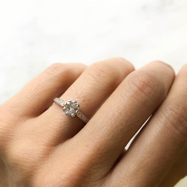 Evelyn 0.50 carat diamond mid-century engagement ring