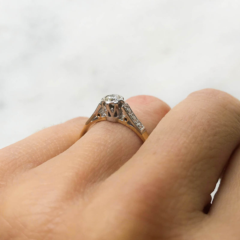 Nancy vintage diamond engagement ring