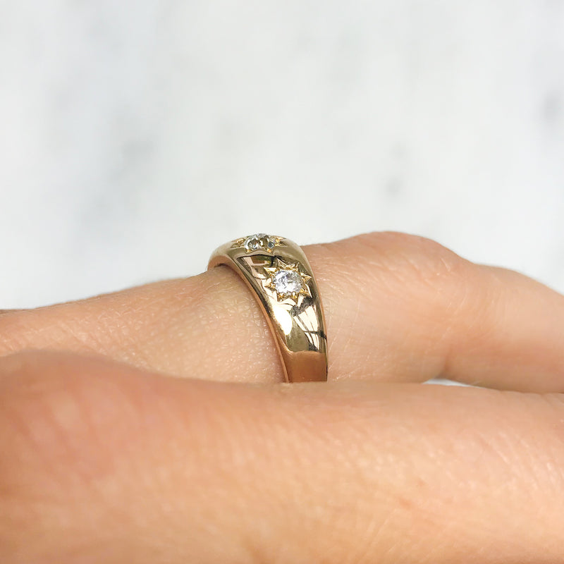 Annie diamond Victorian three stone ring
