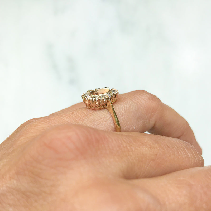 Felicity antique Victorian gold and diamond horseshoe ring