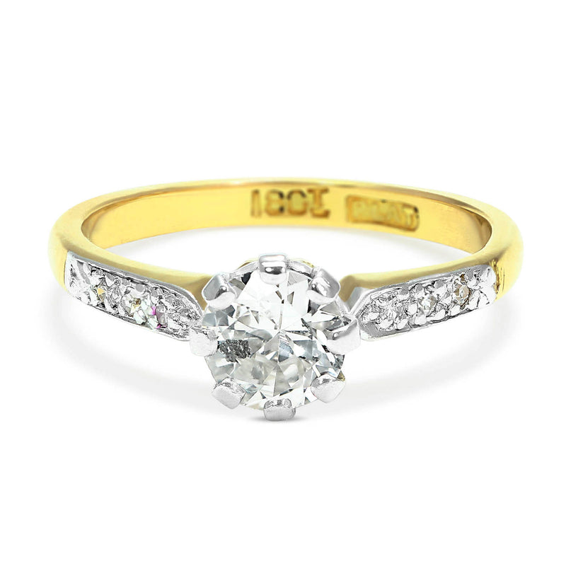 Evelyn 0.50 carat diamond mid-century engagement ring